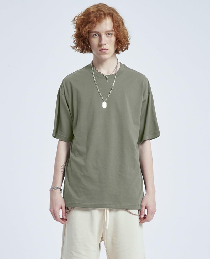 SnowElve 3 Pack Mens Oversized T-Shirts Fashion Loose Fit Crewneck Tshirt Streetwear Heavyweight Short Sleeve Tee Shirt Gym Workout Tops(WTAGBK,L) - Image 4