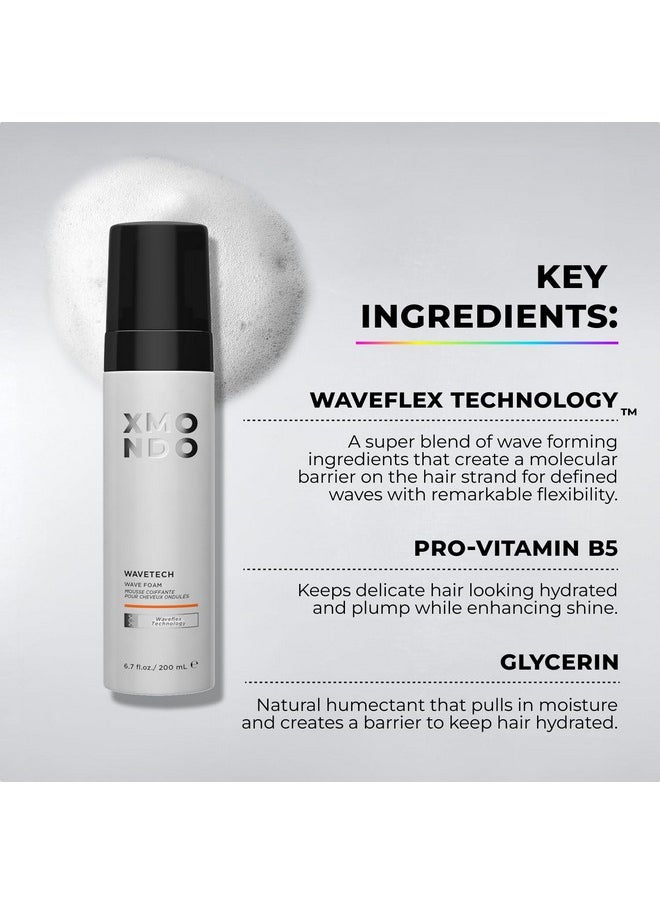 XMONDO XMONDO Hair Wavetech Wave Foam - Vegan Formula with Pro-Vitamin B5 and Anti-Frizz Nutrients to Fight Static, Control Frizz, and Enhance Your Wavy Hair, 6.7 Fl Oz 1-Pack  - Image 4