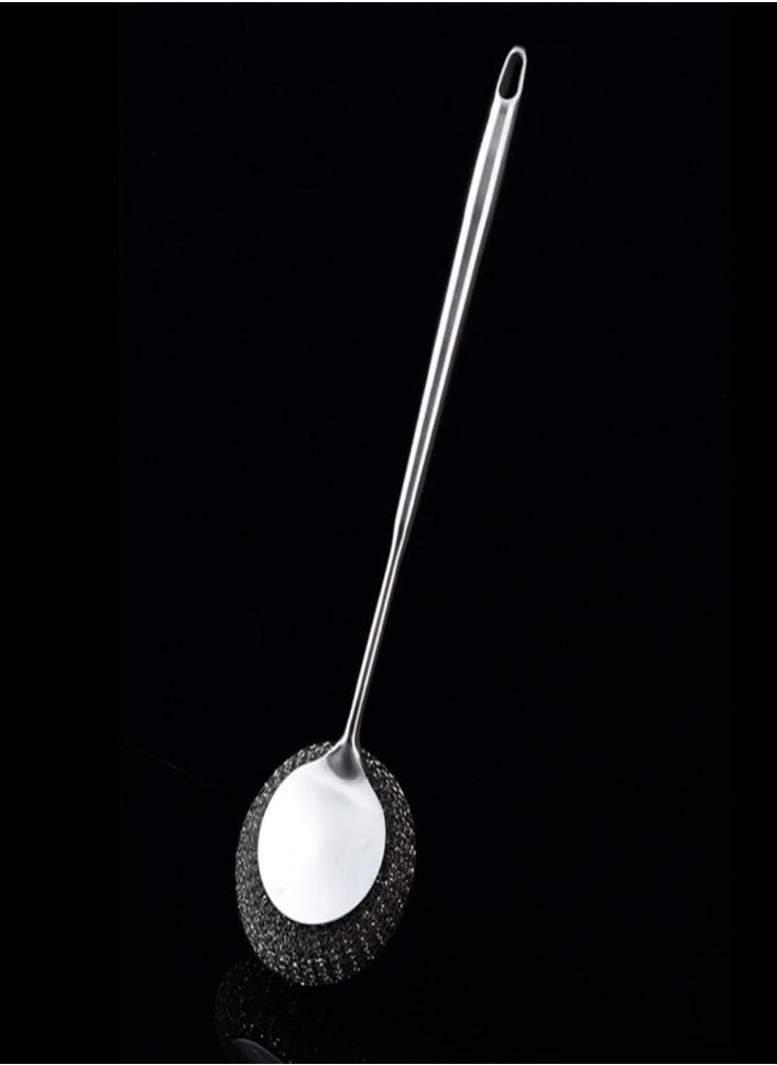 XVersion Pot and Pan Cleaning Brush – Stainless Steel Scrubber with Handle, Heavy-Duty Dish Brush for Kitchen Cookware & Appliances  - Image 4