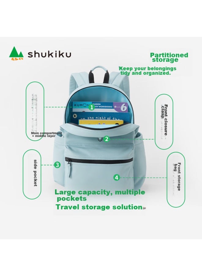 Shukiku Small Eraser Backpack For College Students, Men And Women, Couples Style, Fashionable Versatile Casual Travel Ultra-light Backpack, Lava Black, Size L - Image 2