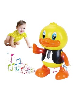 TIME Musical toys cute dancing gentleman duck musical lighting doll - yellow  - Image 1