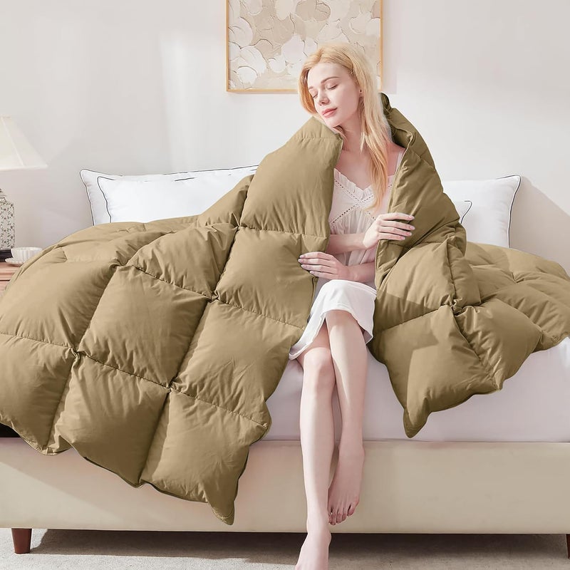 BEDDY FUSION 500 GSM Winter Comforter Double Bed Size 90X100 Premium Collection Heavy Winter Quilted Comforter 500 GSM Microfiber Fill DuvetBlanket Double Bed Beige Color - Image 2