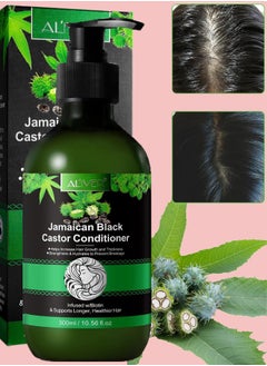 ALIVER 300ml Jamaican Black Castor Oil Conditioner Castor Conditioner for Hair Growth and Increase Thickness Infused with Biotin which Strengthens Hydrates Prevent Breakage Support Healthier Hair  - Image 1