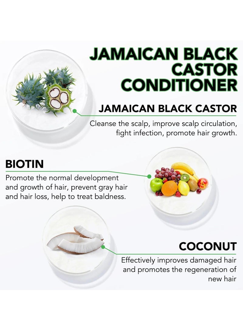 ALIVER 300ml Jamaican Black Castor Oil Conditioner Castor Conditioner for Hair Growth and Increase Thickness Infused with Biotin which Strengthens Hydrates Prevent Breakage Support Healthier Hair - Image 5