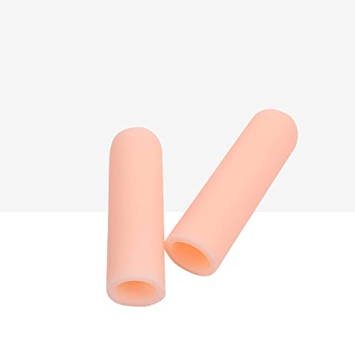 Anzailala 2 Pcs Gel Finger Support Protector Gloves, Gel Finger Cots/Covers - Different Sizes Silicone Fingertips For Hands Cracking, Eczema Skin,Finger Trigger, One Size - Image 1