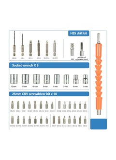 SYOSI Electric Screwdriver Cordless 3N·m Max Torque Electric Screwdriver Kit with 47 Accessories 3.6V Cordless Screwdriver with USB Cable LED Light for Home Office DIY  - Image 3