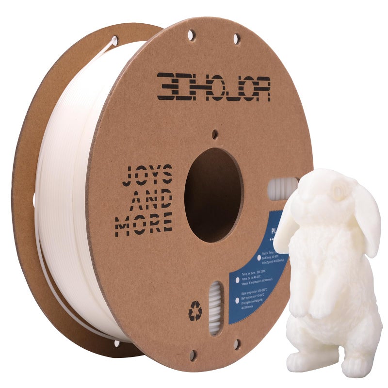 3DHoJor PLA Filament 1.75mm 3D Printing Filament PLA Lite 1kg Cardboard Spool (2.2lbs), Fit Most FDM 3D Printer,Dimensional Accuracy +/- 0.03 mm,Vacuum Packaging-Natural - Image 1