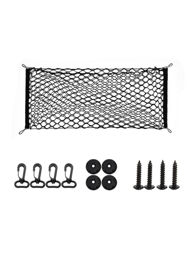 منظم الشحن الصافي قابل للتعديل منظم التخزين المرن صافي السيارة الملحقات الداخلية مناسبة للسيارات والشاحنات والسيارات الرباعية الرباعية (40 سم × 110 سم) - Image 1