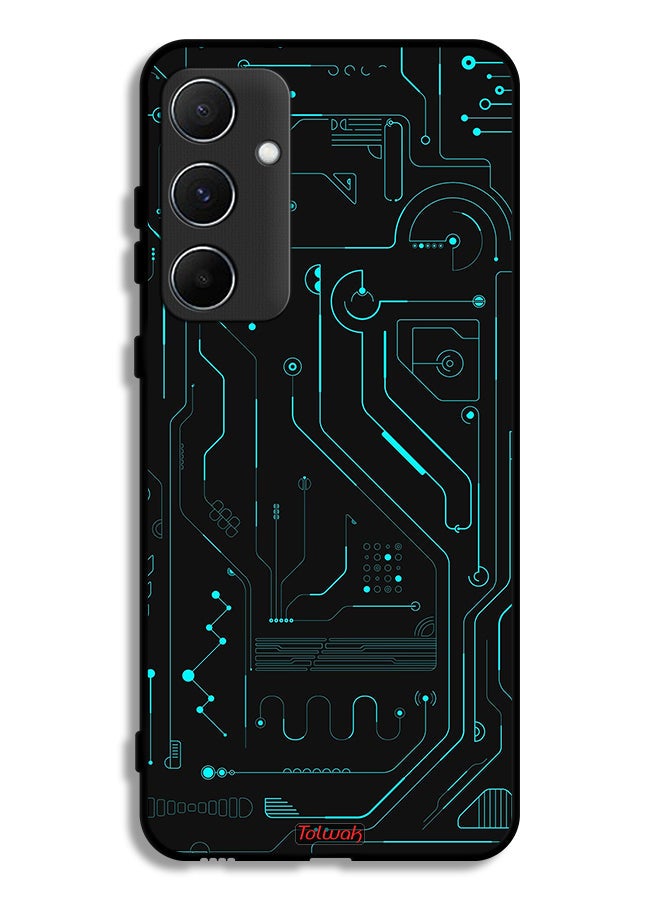 Tolwak Samsung Galaxy A55 5G Protective Case Cover Digital Art Circuits Minimalism Multiple Display  - Image 1