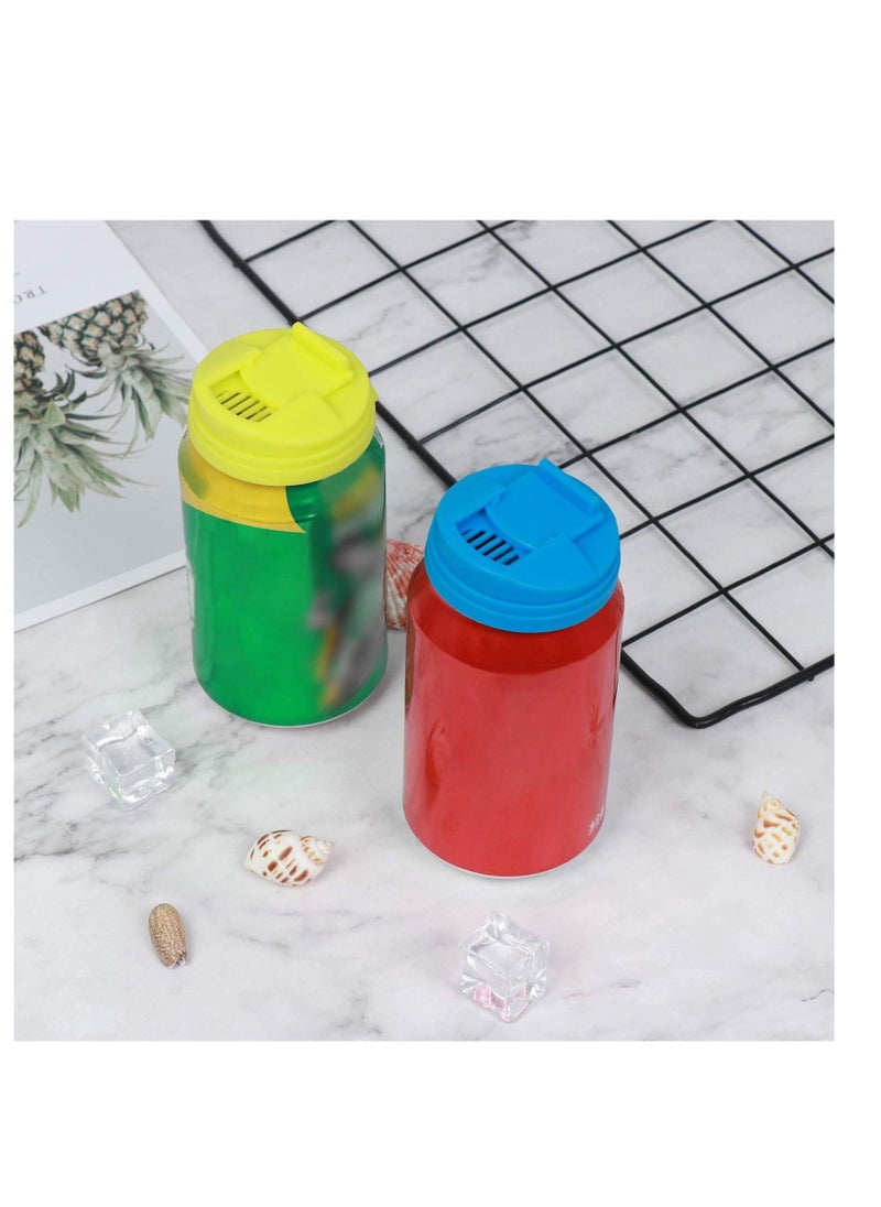 SYOSI, 4 Pcs Soda Water Juice Can Covers, Tin Cans Leakproof Cap Press Type Cap for Carbonated Water Can  - Image 2