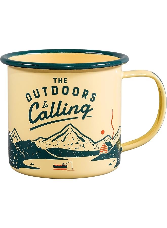GENTLEMEN'S HARDWARE Enamel Mug Outdoors is Calling 11 fl.oz / 325 ml - Image 1