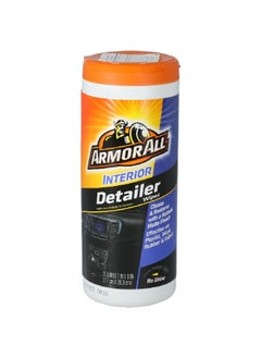 ARMOR ALL 25-Piece Protectant Interior Detailer Wipes 7 x 8 Inch 14540B  - Image 1