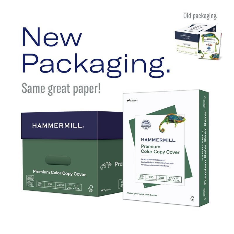 Hammermill Cardstock, Premium Color Copy, 100 lb, 8.5x11 - 1 Pack (250 Sheets) - 100 Bright, Made in the USA Card Stock, 120024R, White - Image 5