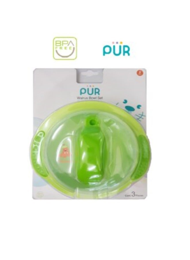 Pur Walrus Mealtime Set Green - Image 4