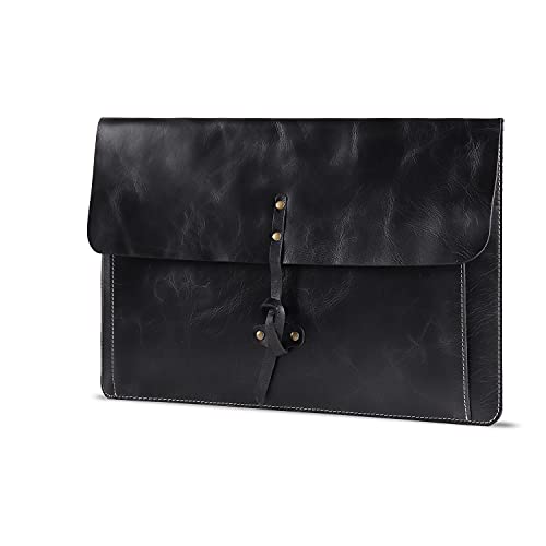 Londo Real Grain Leather MacBook Pro and MacBook Air Case Front Pocket Flap Closure 14 Inch 13 Inch M4 M3 M2 M2 M1 Pro Max 133 Inch iPad Pro 129 Inch 2020 to 2024 Models - Image 3