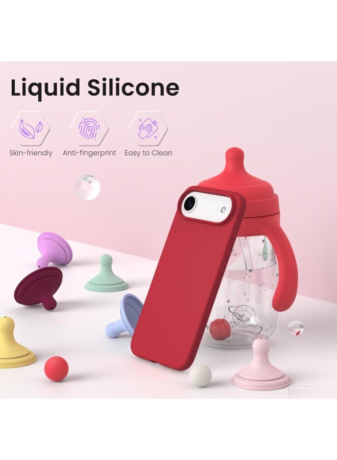 Case for iPhone 17 Air Soft Liquid Silicone Gel Case Full Body Shockproof Protection Matte Finish Cover Soft Microfiber Lining Cushion Slim Back Case for iPhone 17 Air - Image 2