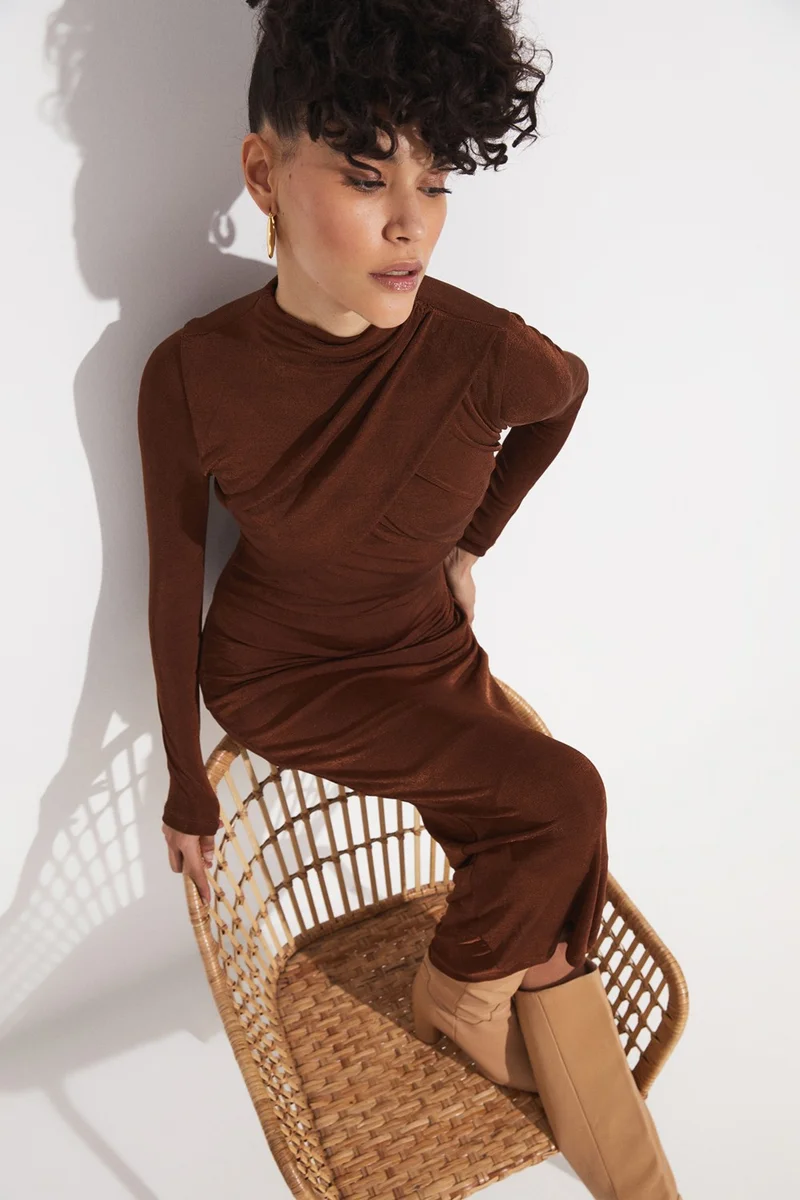 JUNE Criss Cross Midi Dress