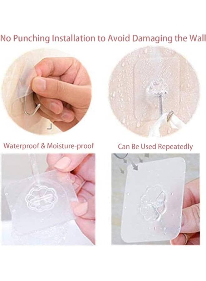 Adhesive Hooks Kitchen Wall Hooks Pack of 20 Pcs Heavy Duty - Image 4