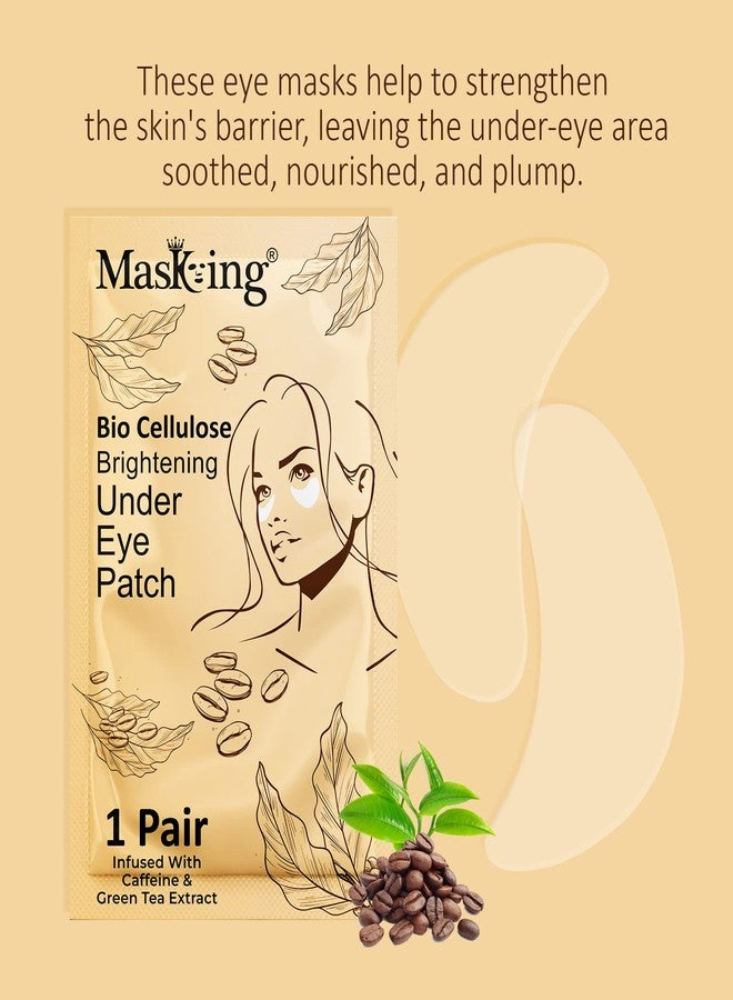 MasKing Bio Cellulose Under Eye Patches | Natural Eye Masks | Reduce Dark Circles & Puffiness | Caffeine & Green Tea Extract | Anti-Aging Treatment | 3 Pairs - Image 5