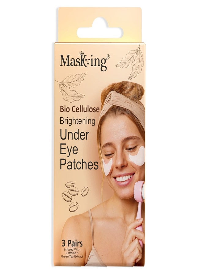 MasKing Bio Cellulose Under Eye Patches | Natural Eye Masks | Reduce Dark Circles & Puffiness | Caffeine & Green Tea Extract | Anti-Aging Treatment | 3 Pairs - Image 1