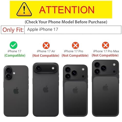 Kapa Noble Slim Magnetic Leather Flip Case Cover for Apple iPhone 17 | Card Holder Stand Flip Wallet Case (Black) - Image 2