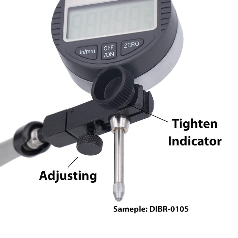 Clockwise Tools Digital Indicator with Magnetic Base Holder Stand, DIBR-0105 0-1 Inch/25.4mm, Inch/Metric Conversion, Auto Off - Image 4