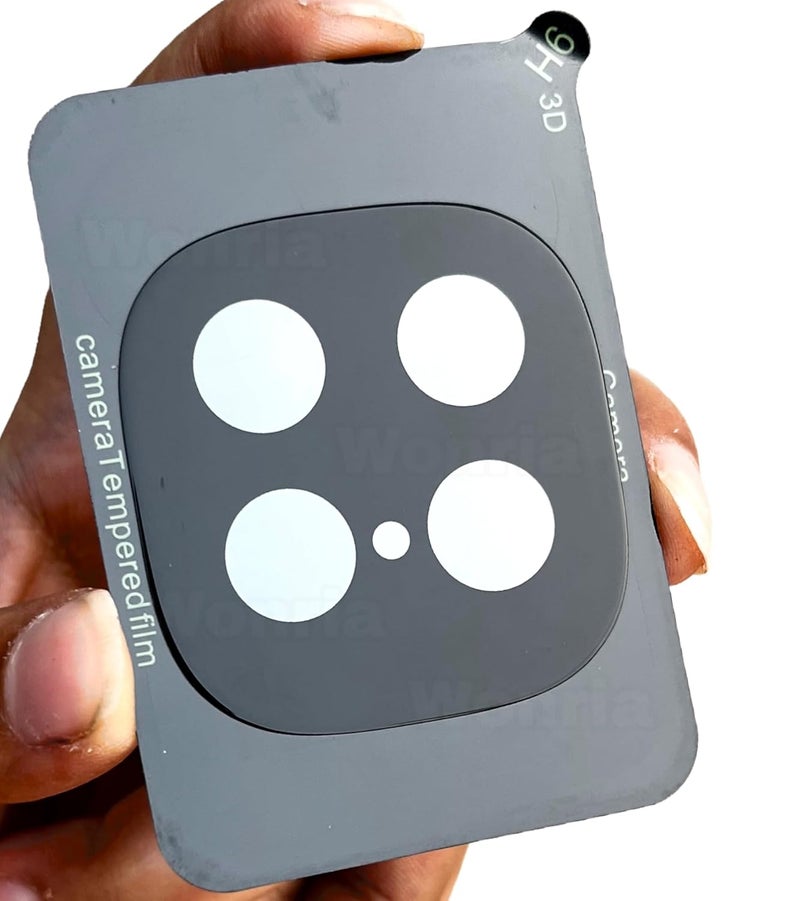 WonRia ® حزمة 1 - واقي عدسة الكاميرا الخلفية لجهاز iQOO Neo 10 5G - واقي زجاج الكاميرا [3D متميز] - أسود - Image 1