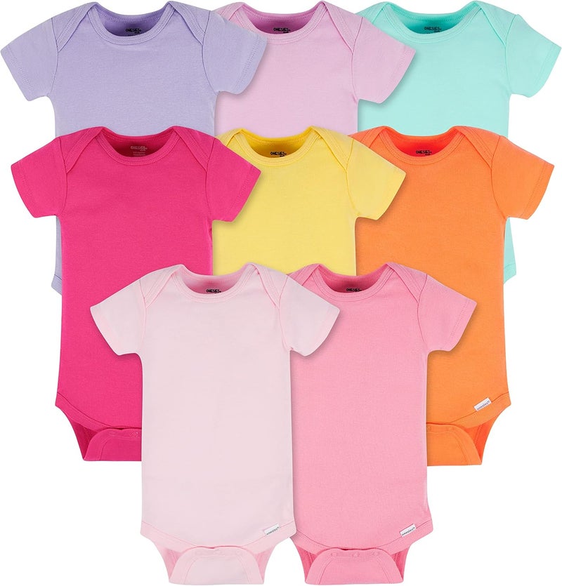 Onesies Brand baby-girls 8-Pack Short Sleeve Printed Bodysuits Baby and Toddler T-Shirt Set - Image 1