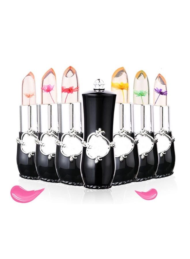 6 Pack Flower Jelly Lipstick Moisturizer Magic Temperature Color Change Lipstick Long Lasting Nutritious Lip Balm
