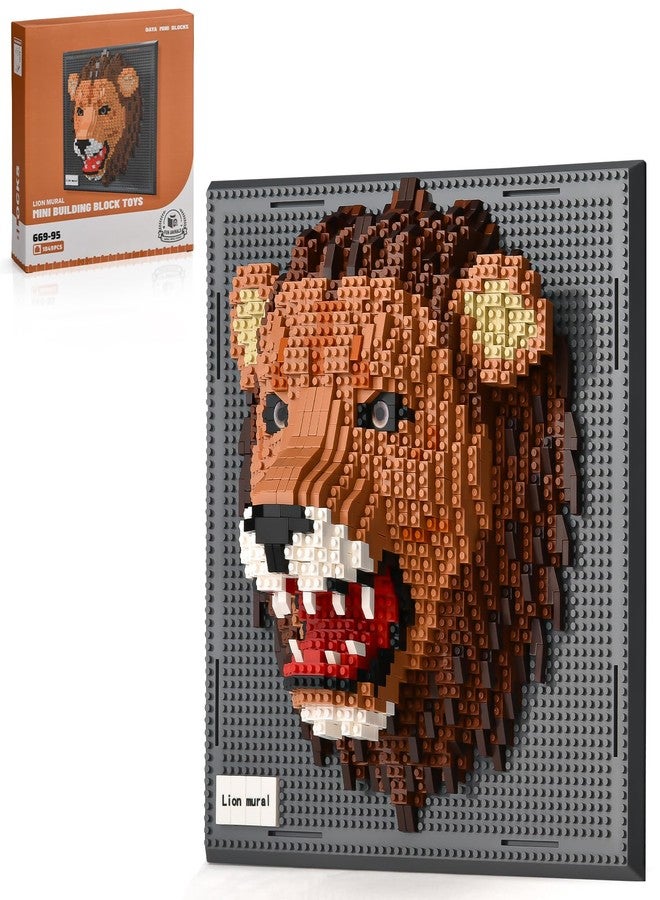 BNG Wall Art Lion Building Blocks Sets(1849PCS),A Wall Decor Set for Adults and Kid Who Love Creative Hobbies-Gift Toy for Adults 14+ - Image 1