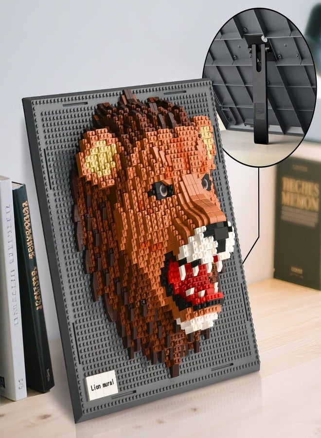 BNG Wall Art Lion Building Blocks Sets(1849PCS),A Wall Decor Set for Adults and Kid Who Love Creative Hobbies-Gift Toy for Adults 14+ - Image 4