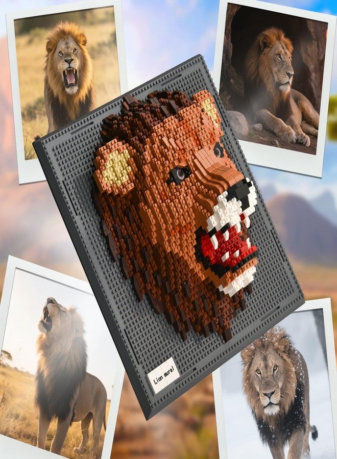 BNG Wall Art Lion Building Blocks Sets(1849PCS),A Wall Decor Set for Adults and Kid Who Love Creative Hobbies-Gift Toy for Adults 14+ - Image 2
