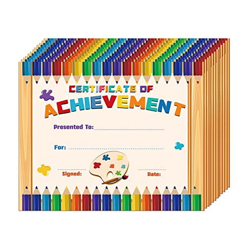 WaaHome Award Certificates for Students - 30pcs Award Certificates of Achievement for Kids Classroom, 8''x10'' Certificates of Completion Recognition for Kindergarten Elementary School Supplies - Image 1