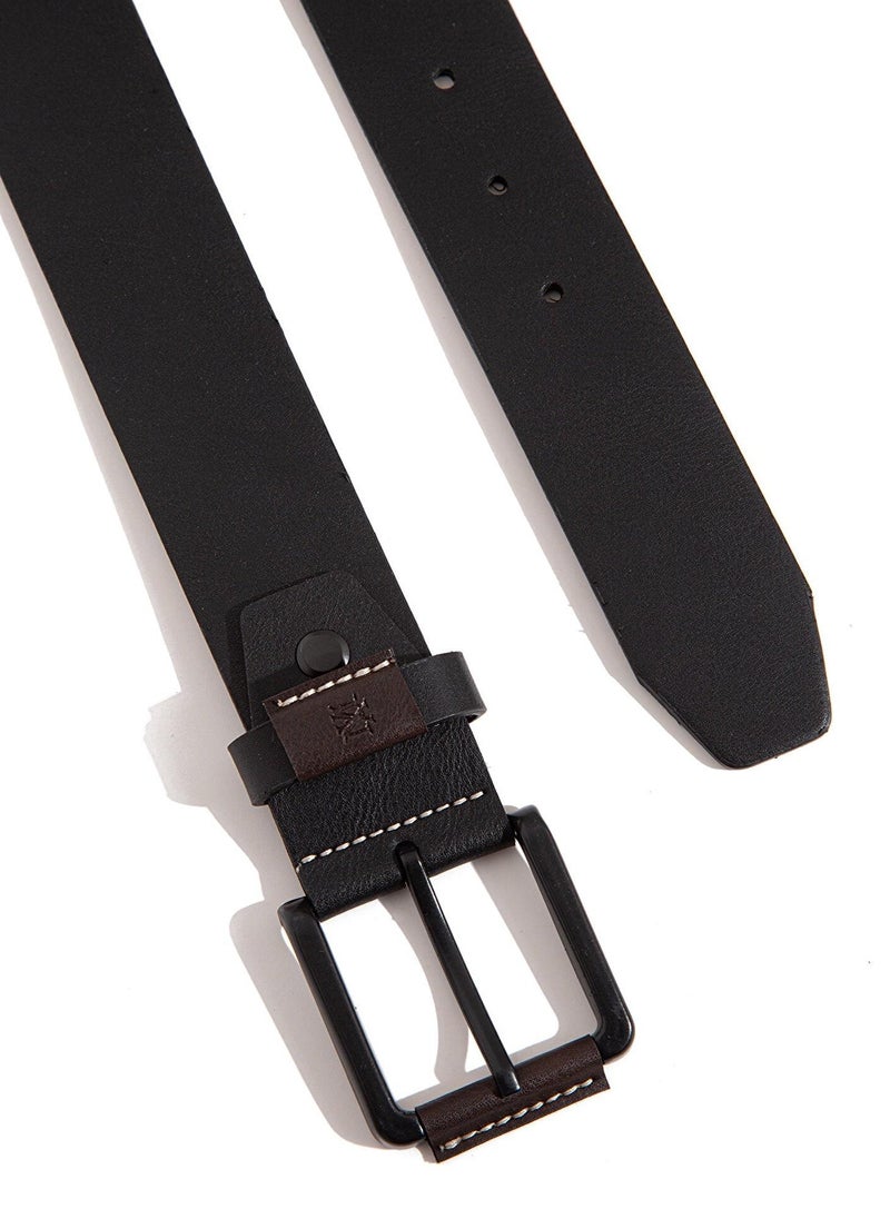 MAVI Black Faux Leather Belt - Image 3