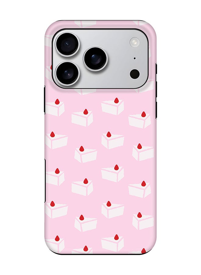 Stylizedd Tough Pro Magnetic Case for iPhone 17 Pro, Dual Layer hybrid PC + TPU Mobile Cover Matte - Cake Piece