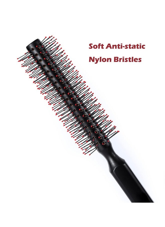 Perfehair Small Round Hair Brush For Blow Drying Short Thin Fine Hair Wooden Styling Blowout Roller Hairbrush With Soft Nylon Bristles Both For Men & Women 1.4 Inch  - Image 4