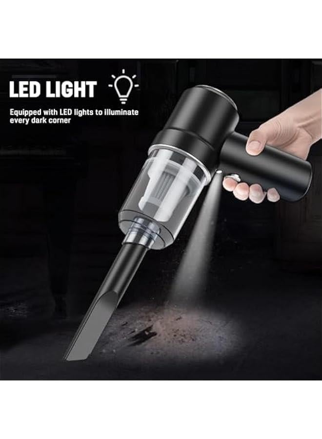 TRASSLE Mini Handheld Vacuum,Cordless Vacuum Cleaner, Small Car Vacuum with LED, Electric Air Duster & Vacuum Cleaner 2 in 1 Rechargeable, Portable Vacuum Cleaner for Home, Office and Car Cleaning - Image 5