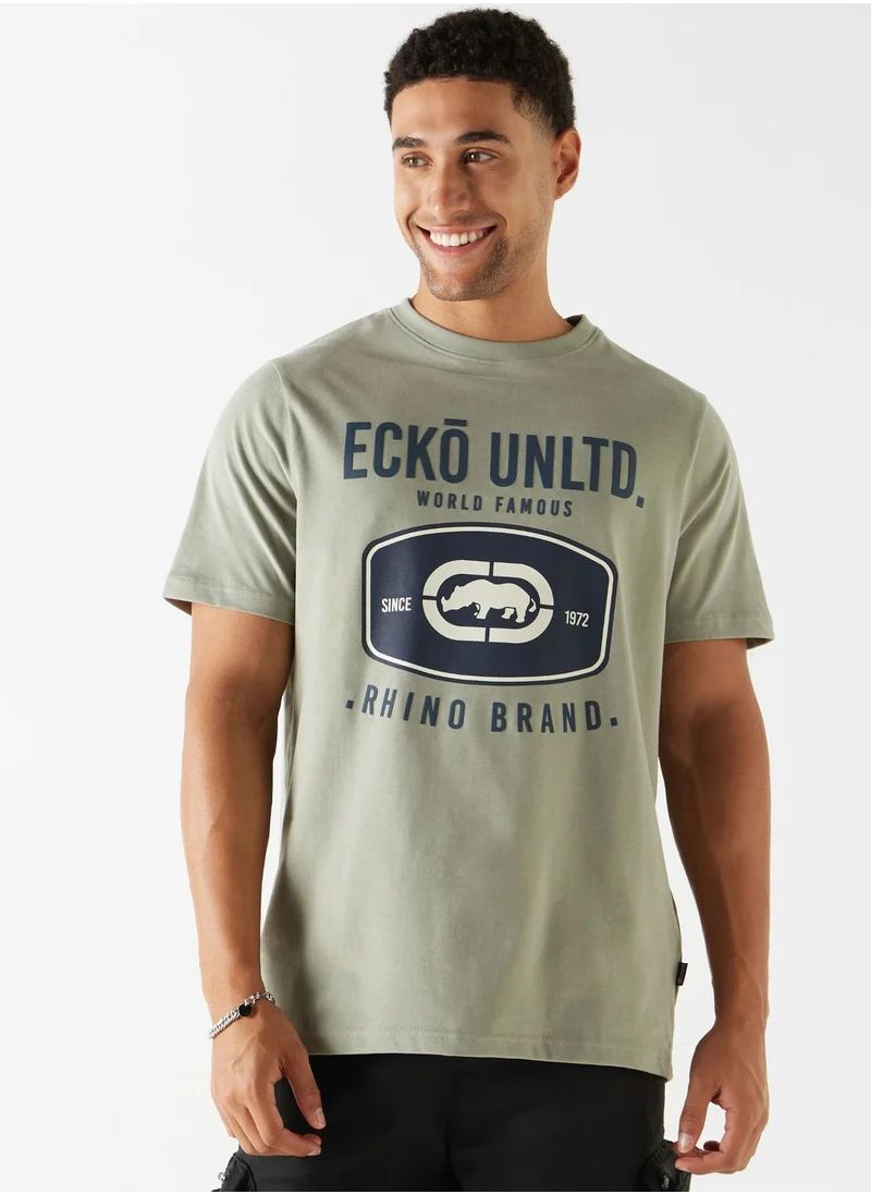 Ecko Unltd. Logo Print Crew Neck T-Shirt