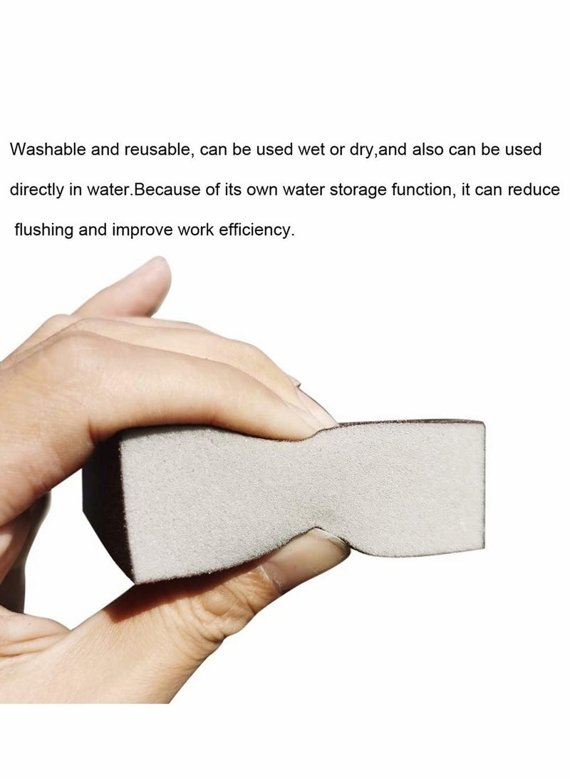 SOLARAE 10 Pack 100 Grit Sanding Sponge, Washable and Reusable Sanding Blocks Great for Pot Brush Pan Brush Sponge Brush Glasses Sanding Wood Sanding Metal Sanding (100 Grit-10 Pack) - Image 4