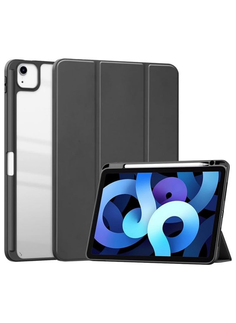 Rock Pow Case for iPad Air 13 inch Case 2025/Air 13 inch M2 2024 with Pencil Holder Clear Transparent Back Auto Wake/Sleep Cover for Air 13inch M3/M2 2025/2024 - Image 1