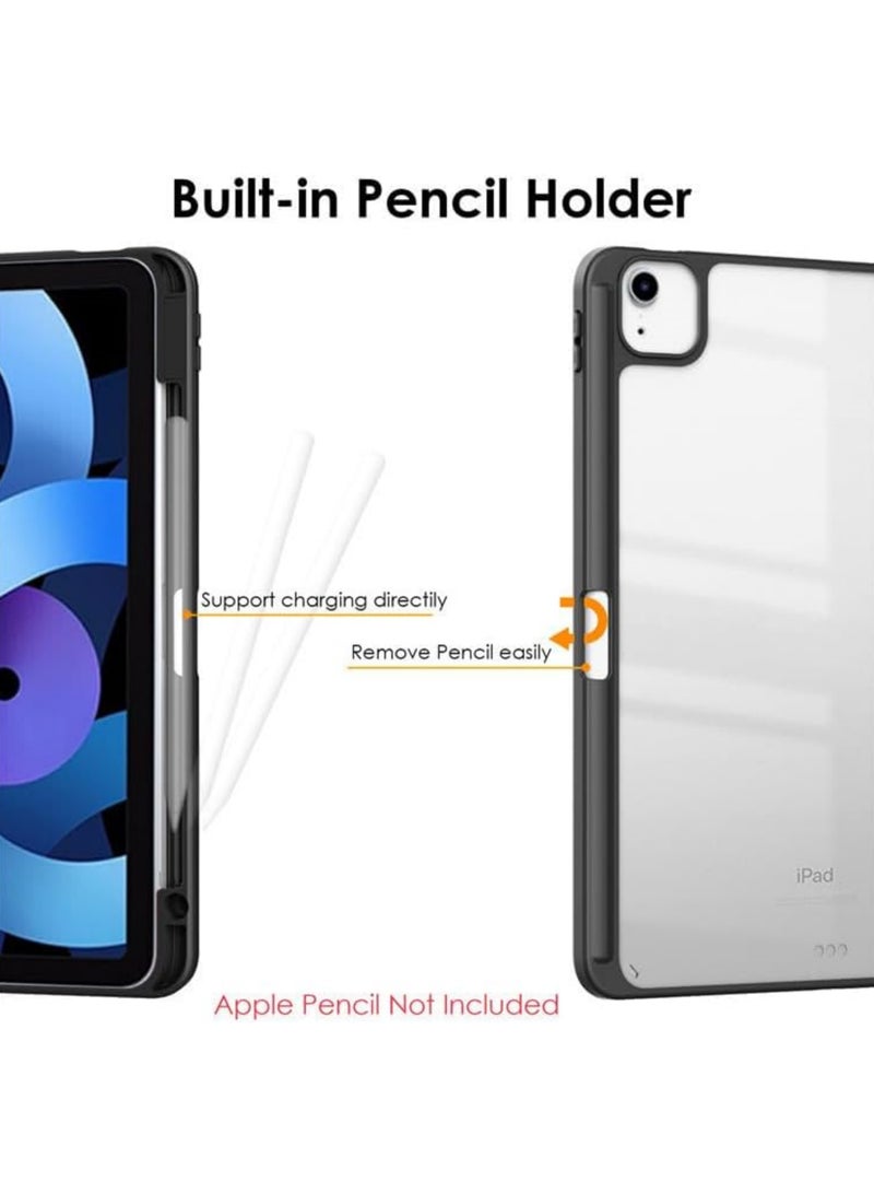 Rock Pow Case for iPad Air 13 inch Case 2025/Air 13 inch M2 2024 with Pencil Holder Clear Transparent Back Auto Wake/Sleep Cover for Air 13inch M3/M2 2025/2024 - Image 3
