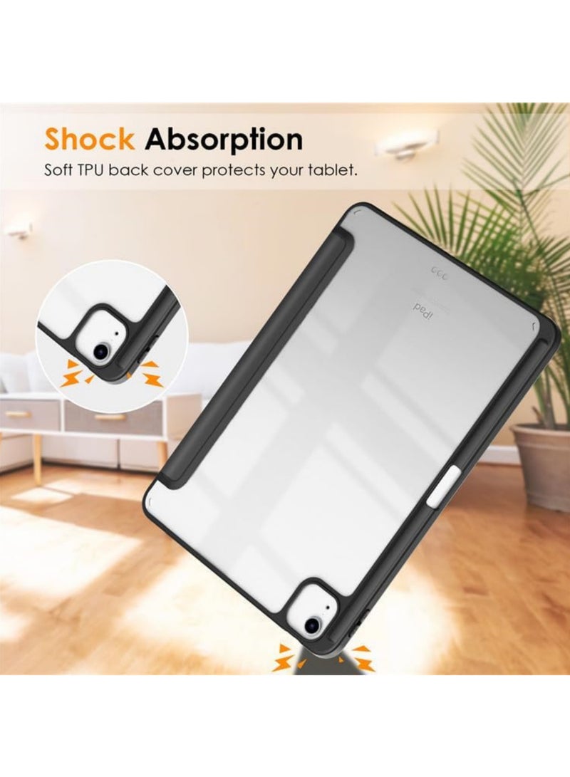 Rock Pow Case for iPad Air 13 inch Case 2025/Air 13 inch M2 2024 with Pencil Holder Clear Transparent Back Auto Wake/Sleep Cover for Air 13inch M3/M2 2025/2024 - Image 5