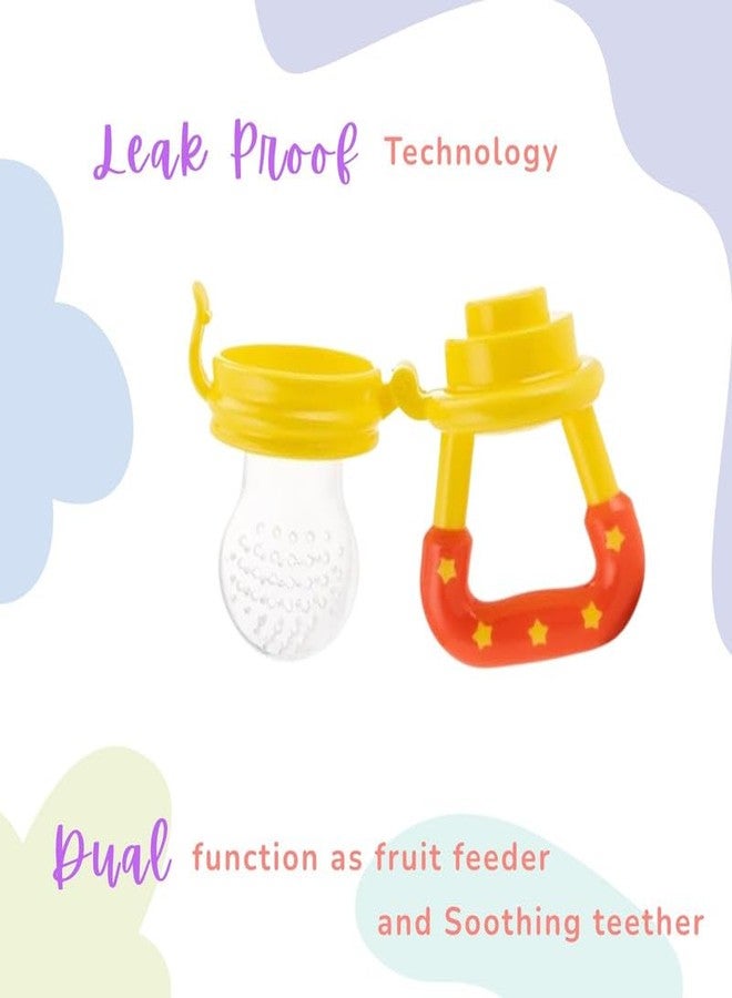 Progeny Silicone Fruit/Food Nibbler | Soft Teether for Baby with Extra Mesh | for Infants (Sunset) - Image 4
