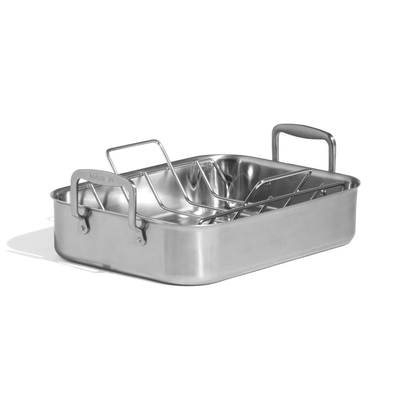 Made In Cookware  Stainless Clad Roasting Pan  3Ply Stainless Clad  Professional Cookware  Crafted in Thailand