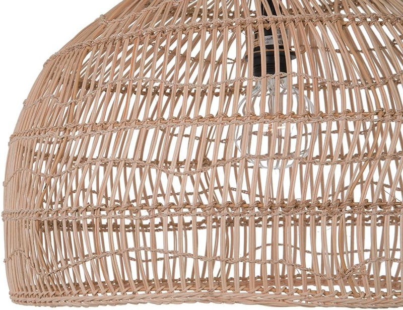 Kouboo KOUBOO Open Weave Rattan Cane Rib Dome Hanging Ceiling Lamp Modern Mount  Pendant Ceiling Lights Fixtures for Kitchen Hallway Bedroom One Size Wheat  - Image 5