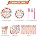 JU XIN 81Pcs Groovy Funky 10th Colorful Birthday Groovy Retro Hippie Boho Birthday Party Decoration Baby Shower Party Decorations - Image 4