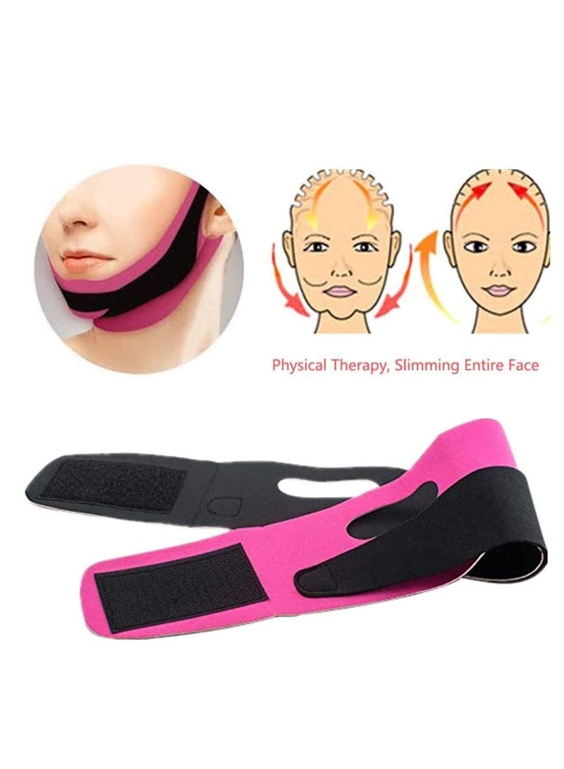 SYOSI V mask double chin reducer lifting and slimming masks, Chin up Contour Lifting Firming Moisturizing Mask All Night,Silicone V-Line Lifting Patches - Image 2