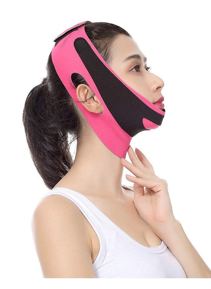 SYOSI V mask double chin reducer lifting and slimming masks, Chin up Contour Lifting Firming Moisturizing Mask All Night,Silicone V-Line Lifting Patches - Image 5