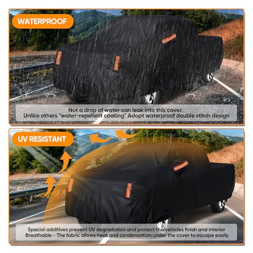 NEVERLAND Truck Cover Waterproof All Weather - Pickup Truck Car Cover Fit for Ford F150, Chevrolet Silverado 1500, Gmc Sierra, Ram 1500, Toyota Tacoma (Length Up to 242 inch) - Image 4