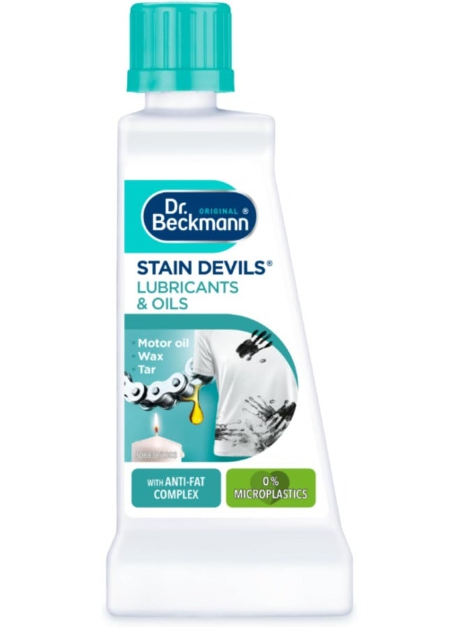 Dr. Beckmann Dr Beckmann Stain Devils 50ml Lubricant & Grease Stain Remover Powerful Fabric Cleaner for Oil Grease Motor Lubricant Stains Clothing Upholstery Carpet Cleaning Solution Fast Acting Formula - Image 1